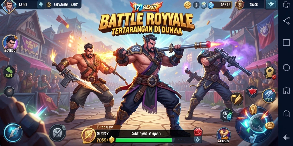 Tampilan gameplay Battle Royale yang seru dan mendebarkan di 171SLOT.