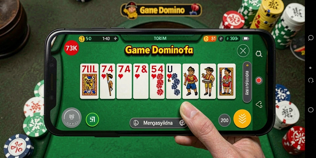 Gameplay seru dan menarik di aplikasi Domino 73K.