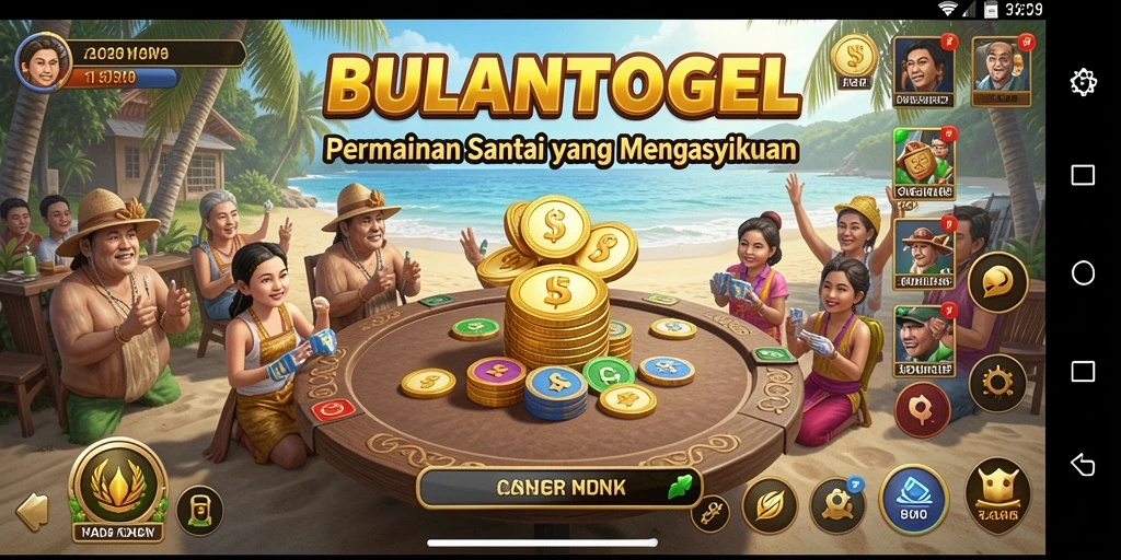 Tampilan gameplay BULANTOGEL yang ceria dan penuh warna.