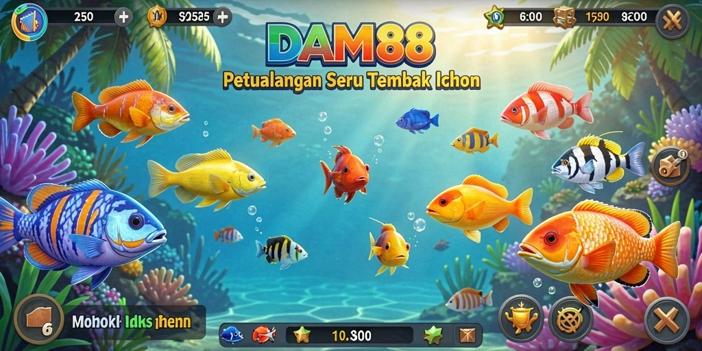 Screenshot gameplay Tembak Ikan yang mendebarkan di DAM88.