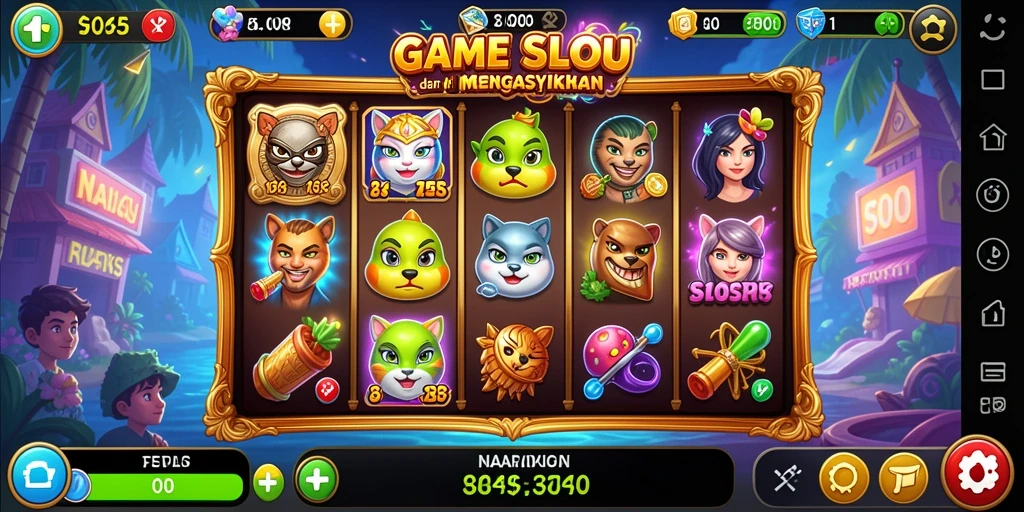 Tampilan gameplay slot F08 dengan animasi menarik dan simbol beragam.