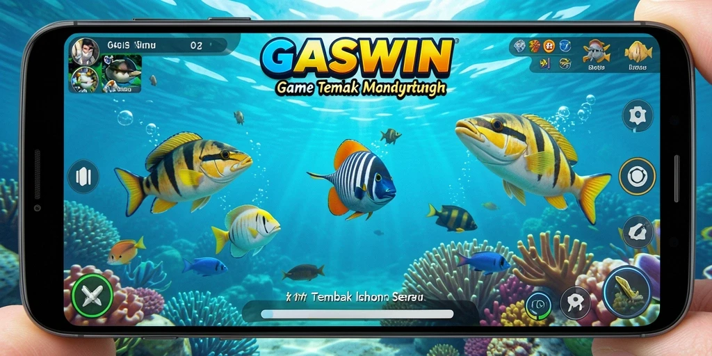 Gameplay menembak ikan yang seru dan menantang.