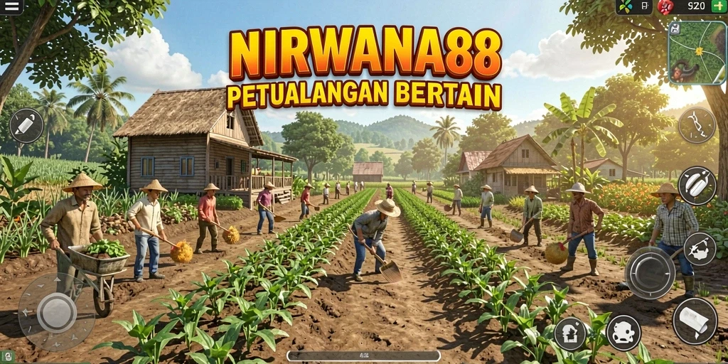 Tampilan menarik dari NIRWANA88 saat bermain bertani.