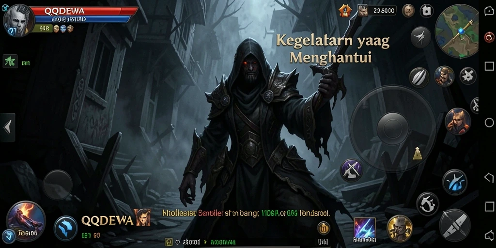 Screenshot gameplay yang menunjukan suasana Horror yang mencekam.