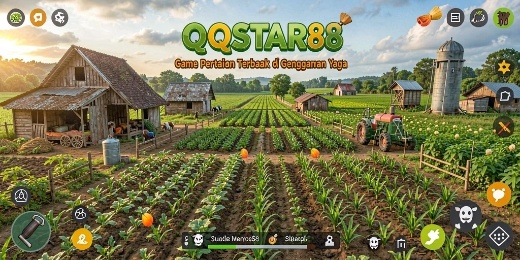 Tampilan gameplay menarik dari QQSTAR88 yang menunjukkan keindahan kebun virtual.