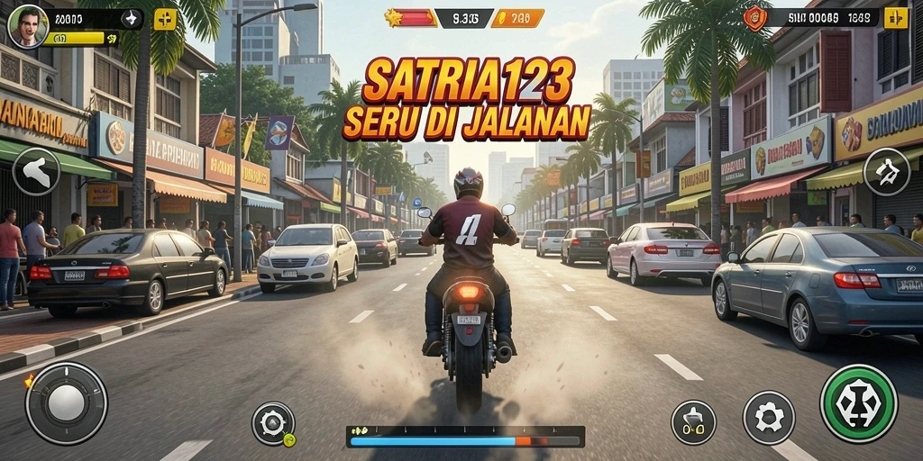 Gameplay Racing yang seru dan menantang di SATRIA123.