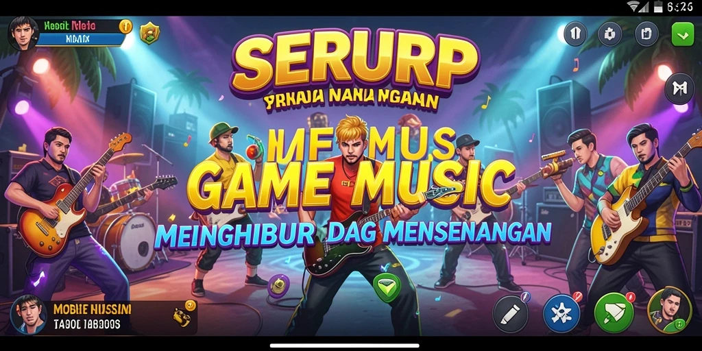 Screenshot SERURP menampilkan gameplay musik yang interaktif dan seru.