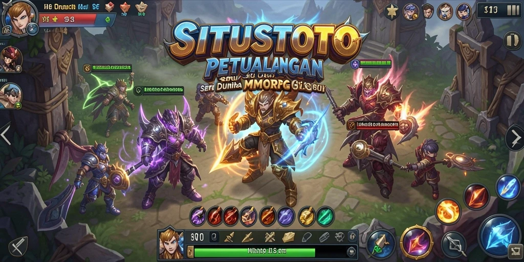 Screenshot gameplay SITUSTOTO menampilkan petualangan epik dalam MMORPG.