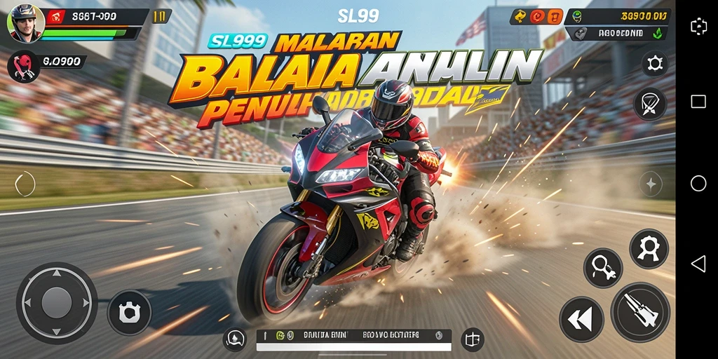 Tangkapan layar menampilkan balapan seru di SL999.