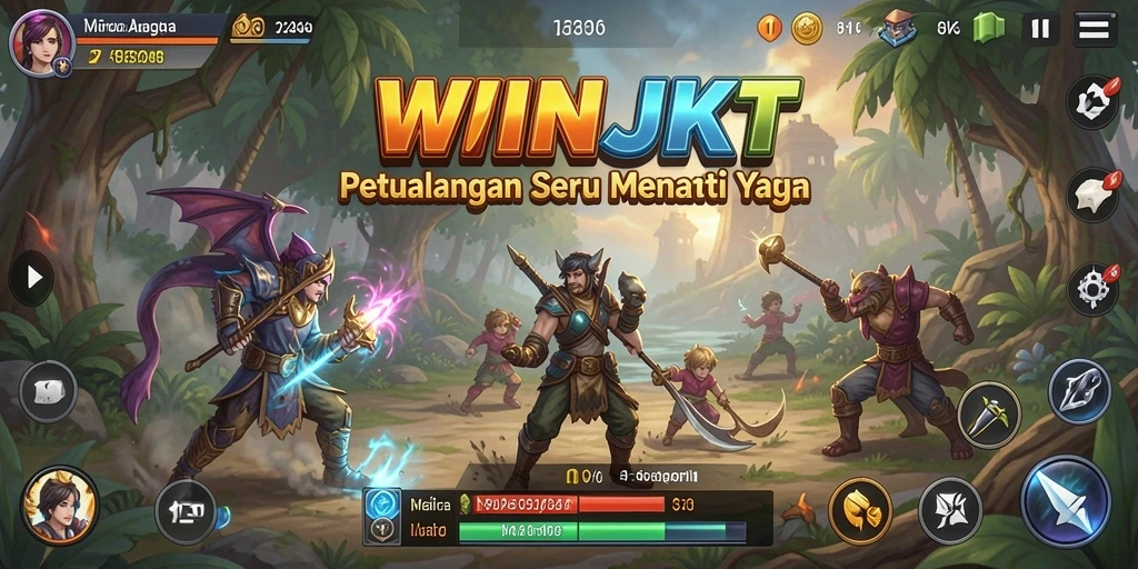 Tangkapan layar gameplay <strong>WINJKT</strong> yang menampilkan aksi petualangan yang mendebarkan.