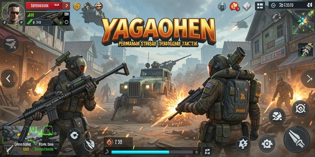 Tangkapan layar gameplay mendebarkan dari YAGAOHEN dengan pertarungan strategis.